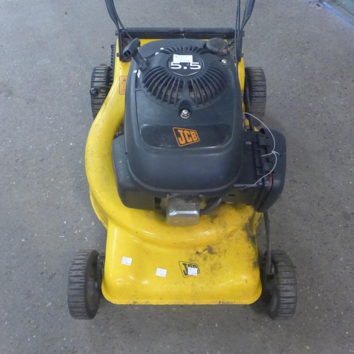 A JCB 5.5HP push petrol lawn mower