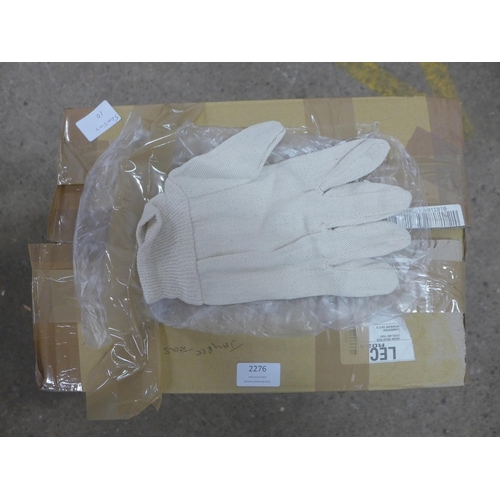 2276 - A box of 120 pairs of cotton gloves - size XL