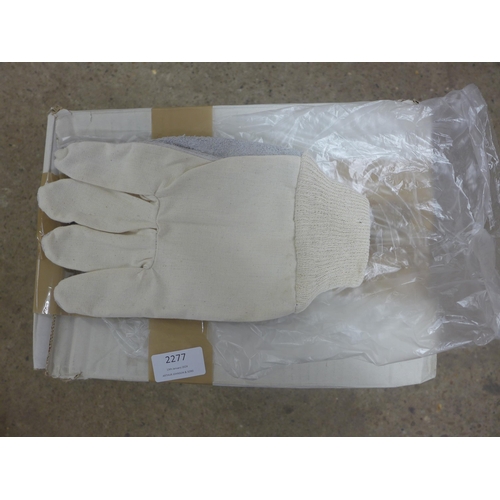 2277 - A box of 44 pairs of cotton chrome gloves - L