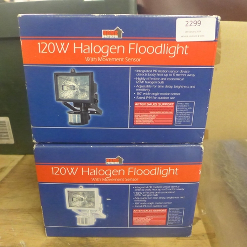 2299 - Two Home Protector 120w halogen floodlights