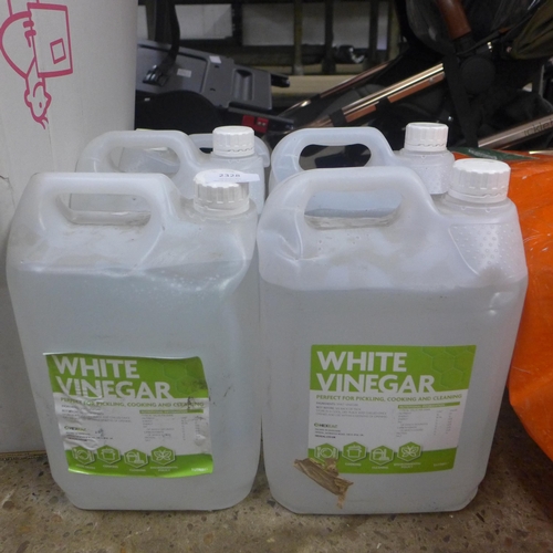 2328 - Five bottles of white vinegar (5000ml)