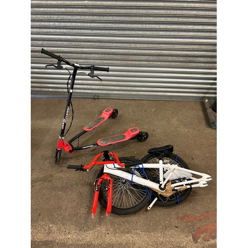 2330A - An Arigo zip scooter and a BMX bike