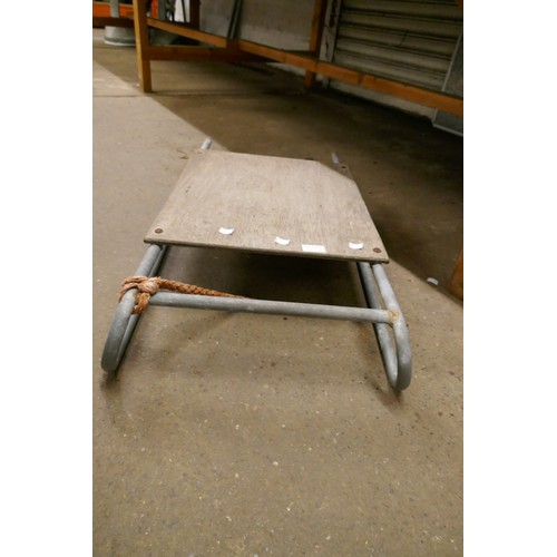 2231A - A vintage hand made steel and board sledge