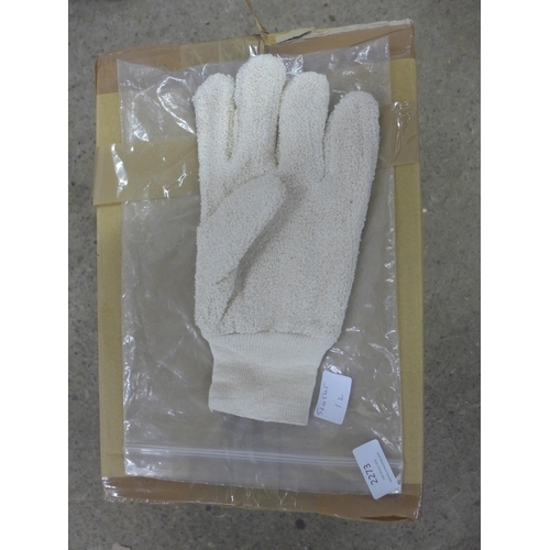 2273 - A box of 23 pairs of fluffy white industrial gloves