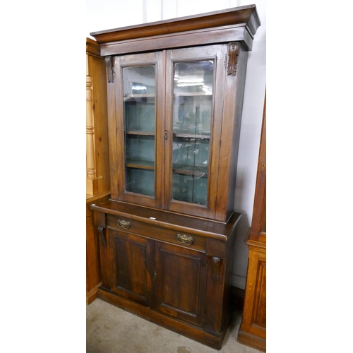 117 - A Victorian walnut bookcase