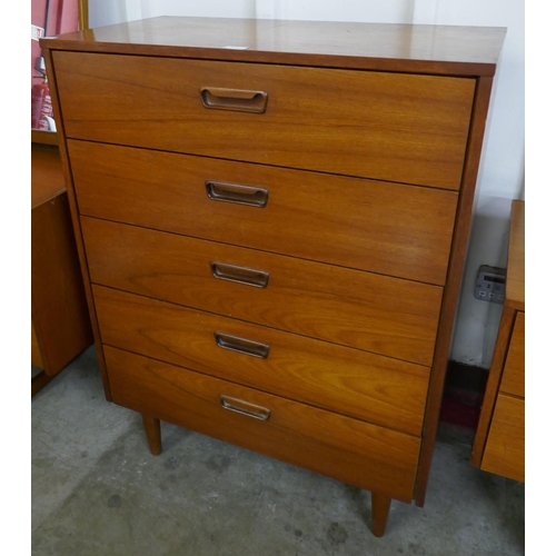 17 - A Danish teak chest of drawers