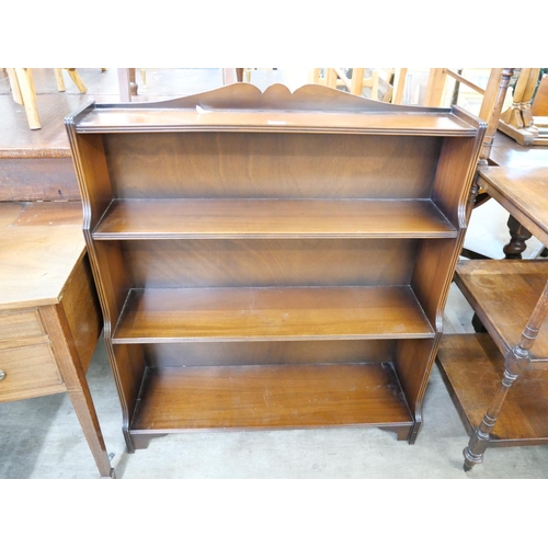 191 - A mahogany open bookcase