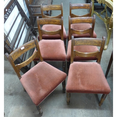 205 - A set of six George IV mahogany dining chairs