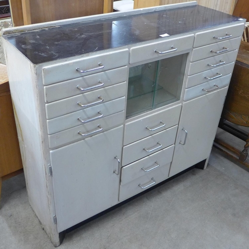 211 - A mid 20th Century painted dentist cabinet