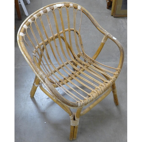 215 - A pair of bamboo armchairs