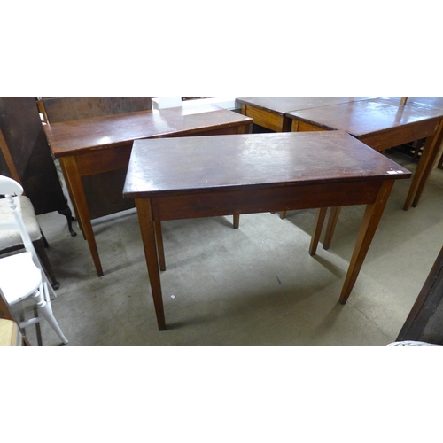 218 - Seven beech school laboratory tables