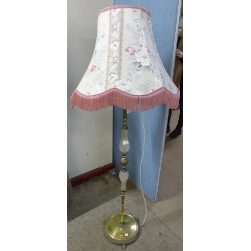 225 - A brass standard lamp