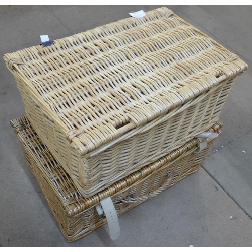 240 - Two wicker picnic baskets