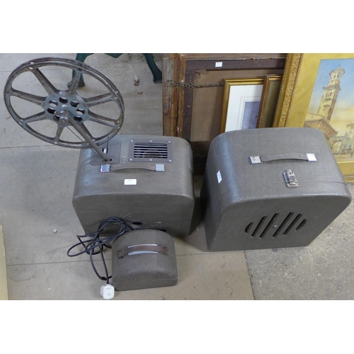 247 - A Bell & Howell film projector, speaker and transformer