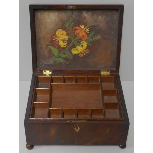 282 - A Victorian mahogany jewellery box