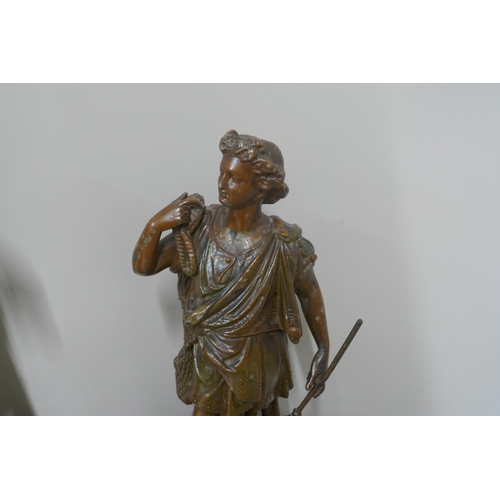 283 - A pair of early 20th Century French painted spelter figures