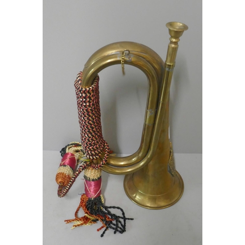 307 - A regimental Argyll & Sutherland brass bugle