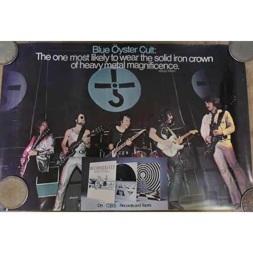 320 - Posters; Blue Oyster Cult, Be-Bop Deluxe, Groundhogs