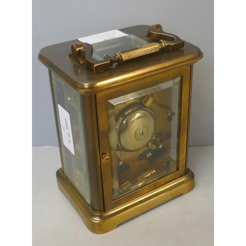 324 - A Charles Frodsham, London brass carriage clock