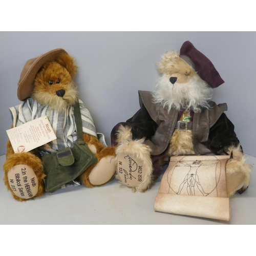 331 - Two limited edition Hermann Teddy bears, Noah (Biblican Series) and Leonardo da Vinci