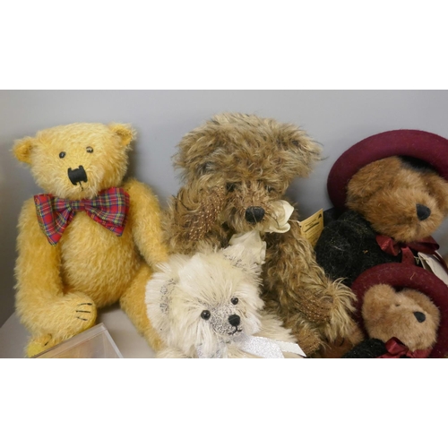 333 - Eleven Teddy bears including Canterbury, Boyds and Robin Rive