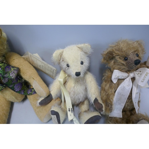 334 - Three Dean's Rag Book Teddy bears, all limited edition including Potter and Lenny