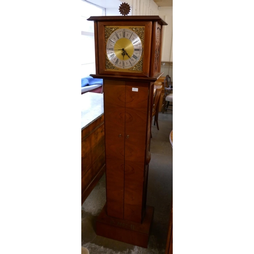 63 - A Danish teak longcase clock