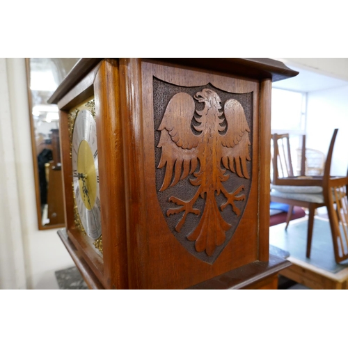 63 - A Danish teak longcase clock