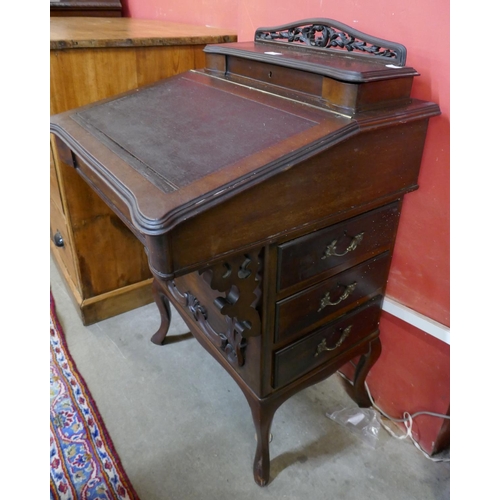 80 - A late Victorian mahogany Davenport