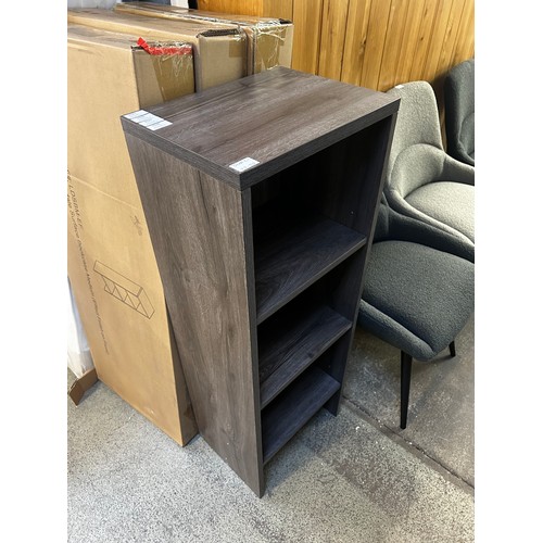 1525 - A Lardale dark grey wood effect small bookcase