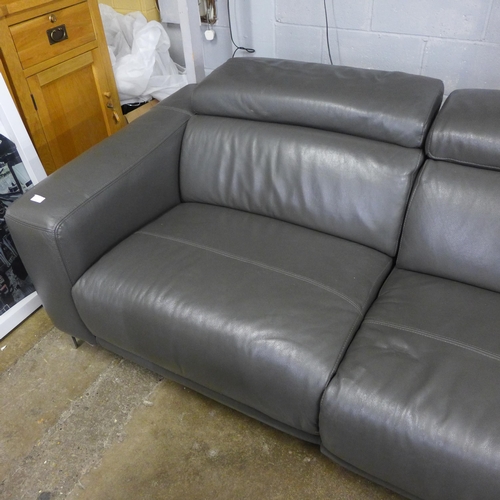 1596 - Kuka Redland Three Piece LHF Sofa Set With Power Headrests, original RRP £2083.33 + VAT (4191-31) * ... 