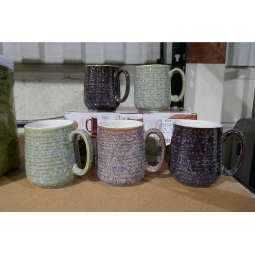 3001 - Reactive Glaze Mugs (16oz) (312-142) * This lot is subject to VAT