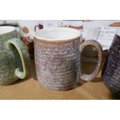 3001 - Reactive Glaze Mugs (16oz) (312-142) * This lot is subject to VAT