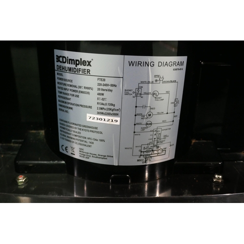 3036 - Dimplex 20ltr Dehumidifer (model:- FTE20), original RRP £124.91 + VAT (312-297) * This lot is subjec... 