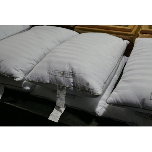 3043 - Two Hotel Grand Down Roll Jumbo Pillows (Marked)  (312-169) * This lot is subject to VAT