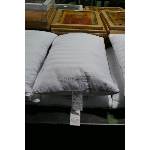 3043 - Two Hotel Grand Down Roll Jumbo Pillows (Marked)  (312-169) * This lot is subject to VAT