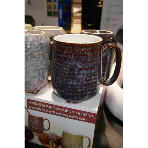 3059 - Reactive Glaze Mugs (16oz) (312-162) * This lot is subject to VAT