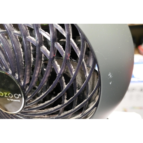 3076 - Iris Woozoo Grey Desk Fan with Remote  (309-304)   * This lot is subject to vat