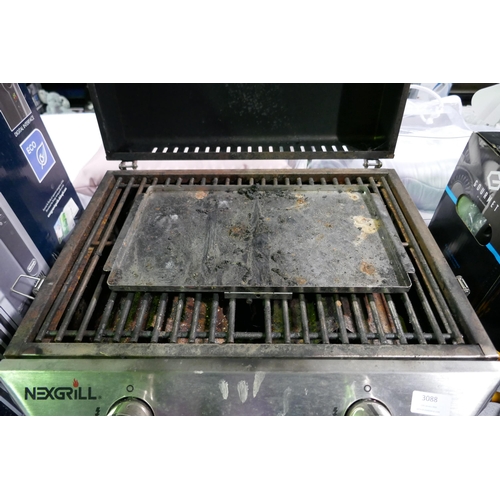 3088 - Nexgrill 2 Burner  Stainless Steel BBQ (Heavily Used) (309-312)   * This lot is subject to vat