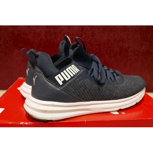 3123 - Puma trainers - blue size UK 8 (312-803)  * This lot is subject to vat