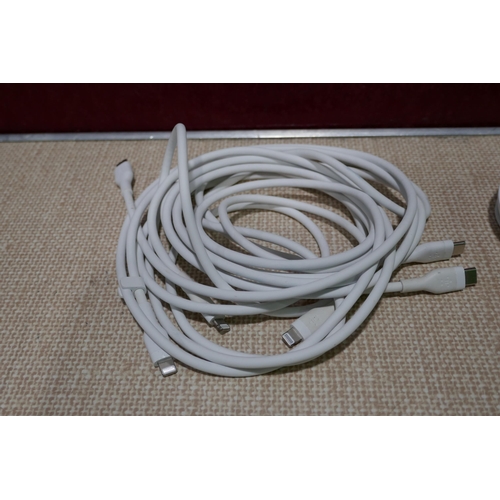 3135 - Belkin Silicone Iphone Cables And Belkin Wireless Charging Pad (312-211) * This lot is subject to VA... 