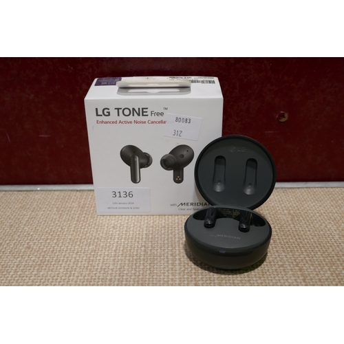 3136 - LG UFP5 Wireless Earbuds (model:- TONE-UFP5) (312-97) * This lot is subject to VAT