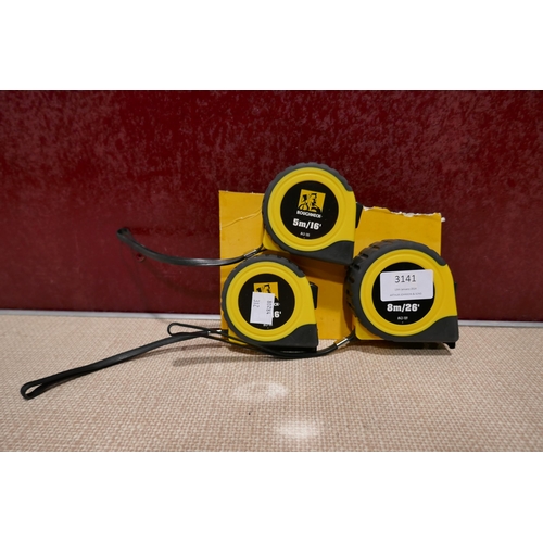 3141 - Three Roughneck EZ Tape Measures (312-262) * This lot is subject to VAT