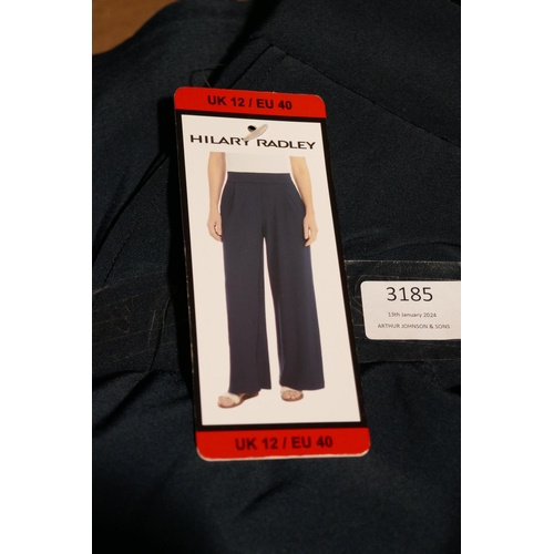 3185 - Seven pairs of lady's trousers - mixed sizes and colours * This lot is subject to VAT