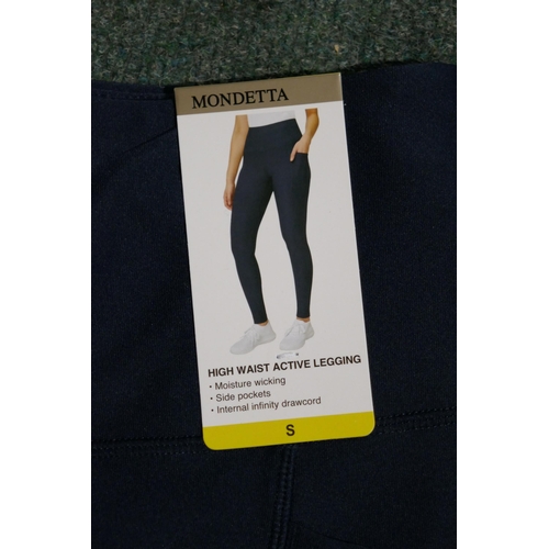 A quantity of lady's navy Mondetta leggings - mixed sizes * This lot is  subject to VAT