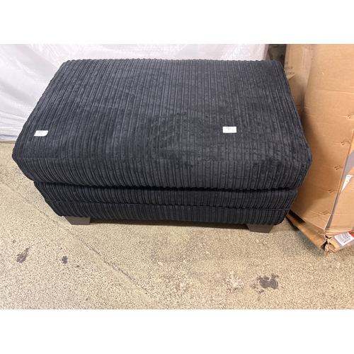 1625 - A black jumbo cord footstool