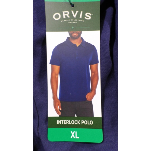 3270 - Ten man's navy Orvis polos - size XL * This lot is subject to VAT