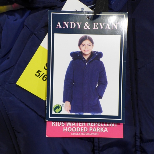 3283 - Five navy kid's hooded coats - size S * This lot is subject to VAT