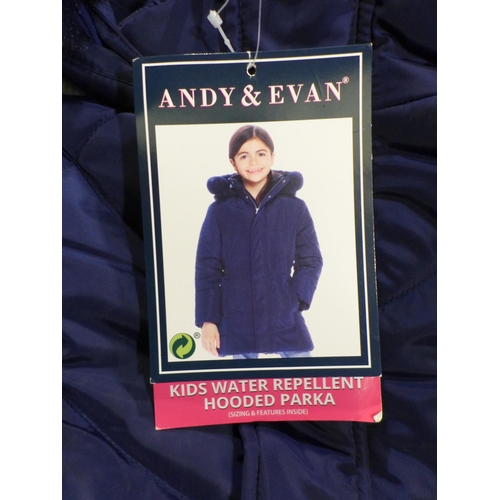 3284 - Five navy kid's hooded coats - size S * This lot is subject to VAT