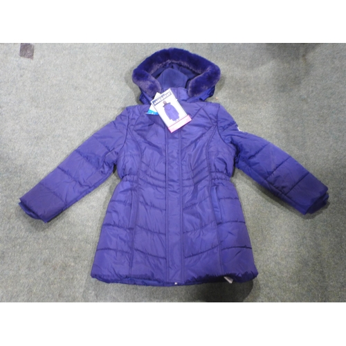 3285 - Five navy kid's hooded coats - size L * This lot is subject to VAT